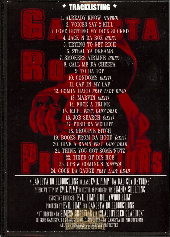 Evil Pimp - Da Bad Guy Returns: Bootleg. CD | Rap Music Guide